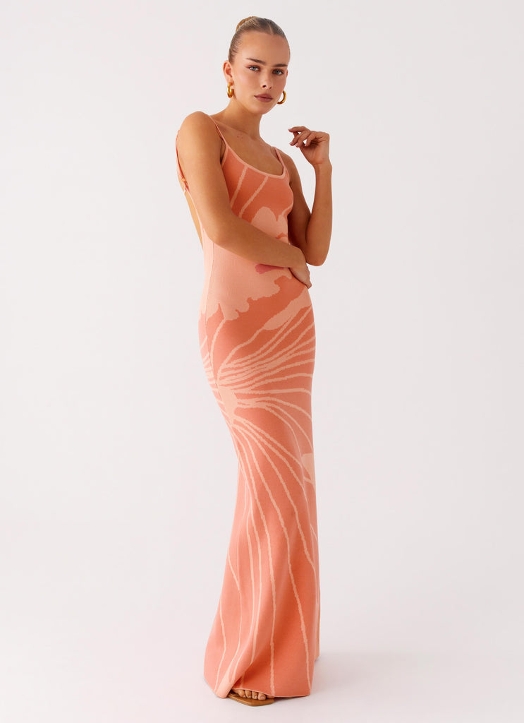 Bliss View Knit Maxi Dress - Peach Bliss View Knit Maxi Dress - Peach