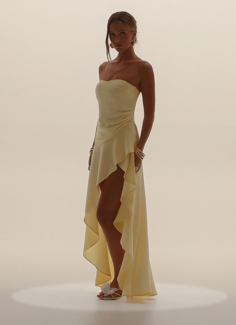 Bodie Maxi Dress - Pastel Yellow