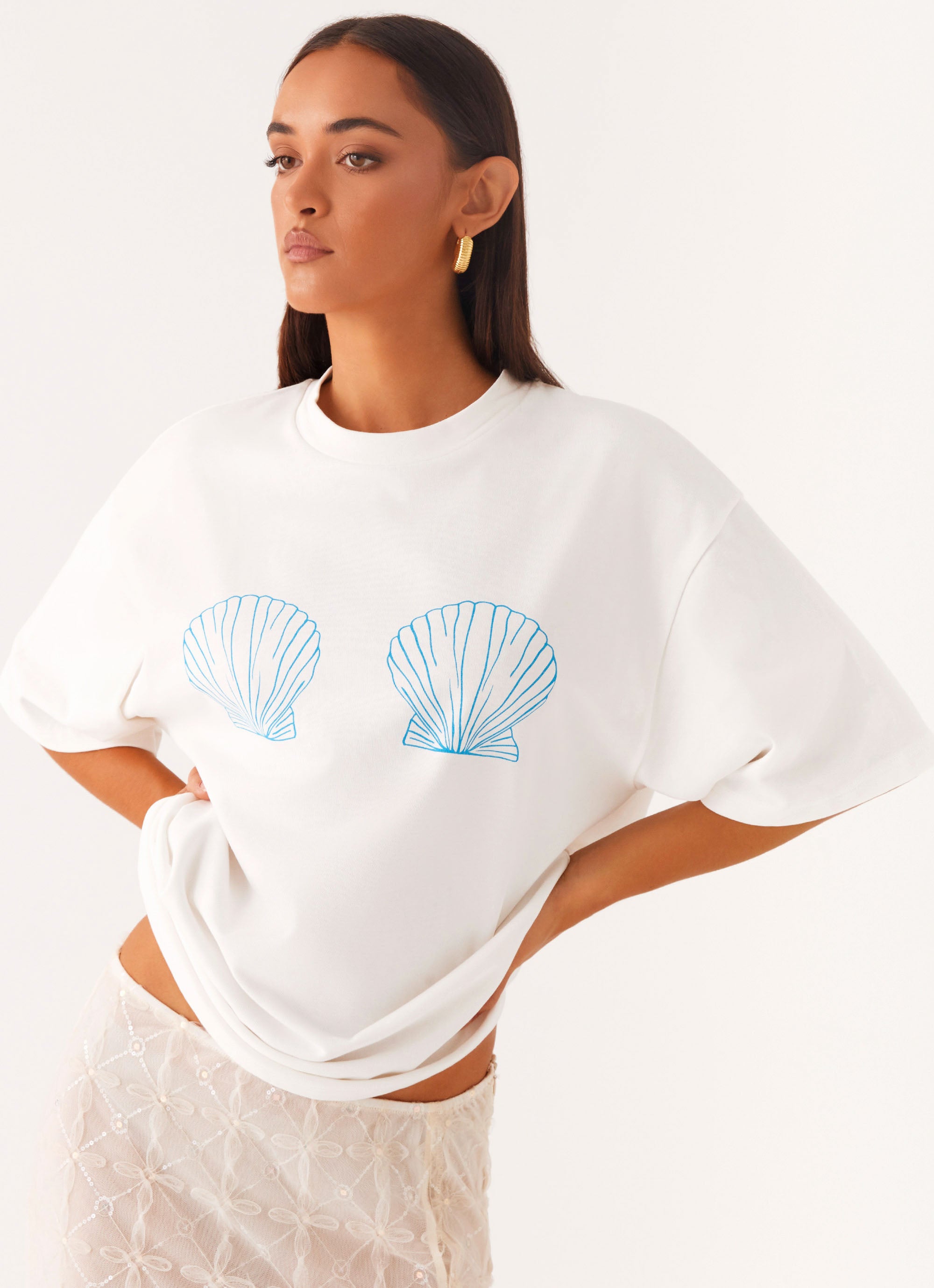 Born To Have Fun Oversized Graphic Tee - Blue Shell – Peppermayo US