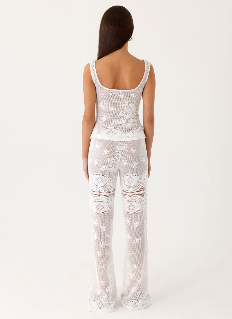 Bosten Low Rise Pants - White