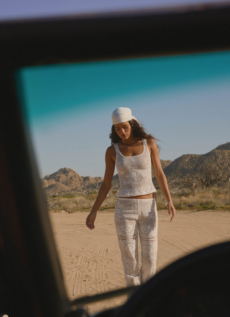 Bosten Low Rise Pants - White