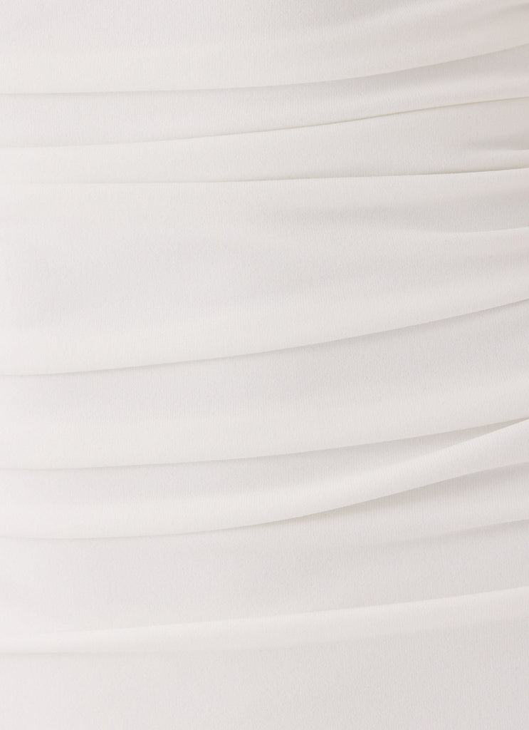 Bottle Pop Midi Dress - White