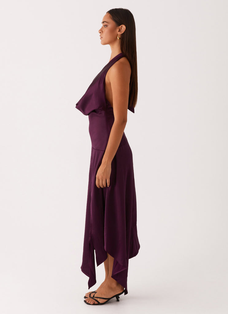 Boulevard Midi Dress - Plum