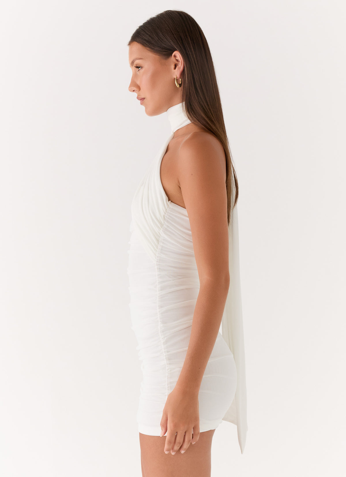 White Sorority Dress | Breaking News Micro Mini Dress
