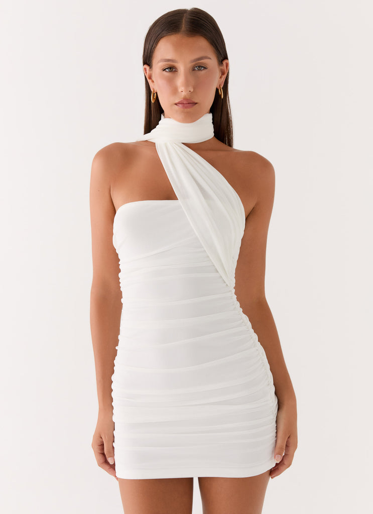 Breaking News Micro Mini Dress - White White / US 18 Breaking News Micro Mini Dress - White White / US 18