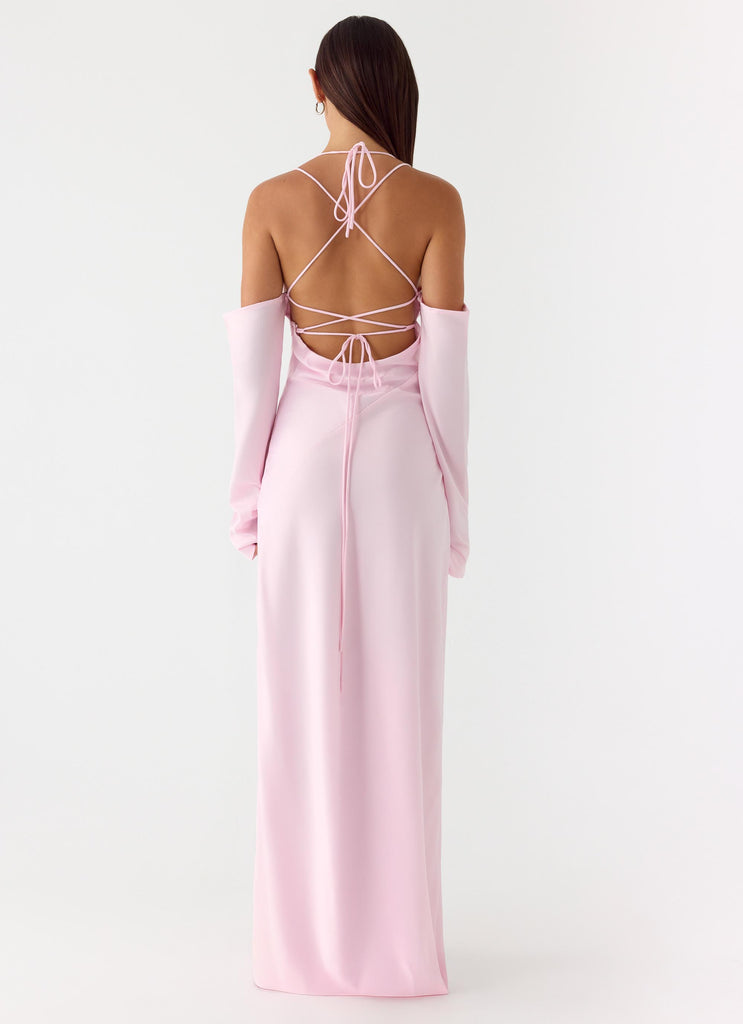 Breathe Me Long Sleeve Maxi Dress - Baby Pink Baby Pink / US 2 Breathe Me Long Sleeve Maxi Dress - Baby Pink Baby Pink / US 2