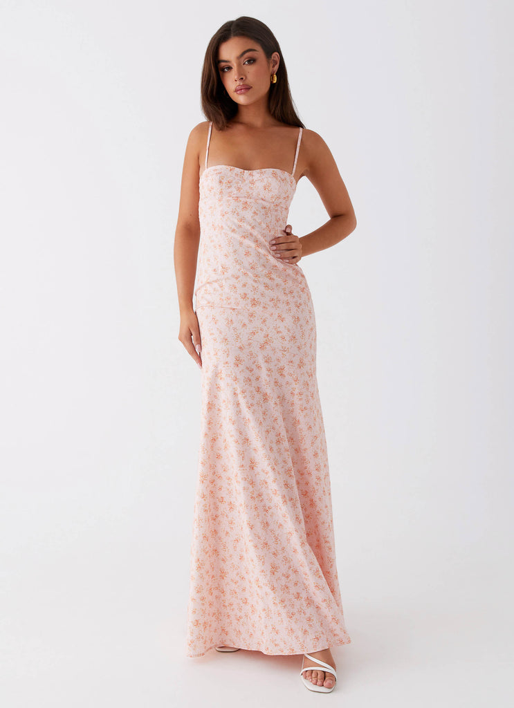 Britney Maxi Dress - Pink Ditsy Floral Peppermayo US Britney Maxi Dress - Pink Ditsy Floral Peppermayo US