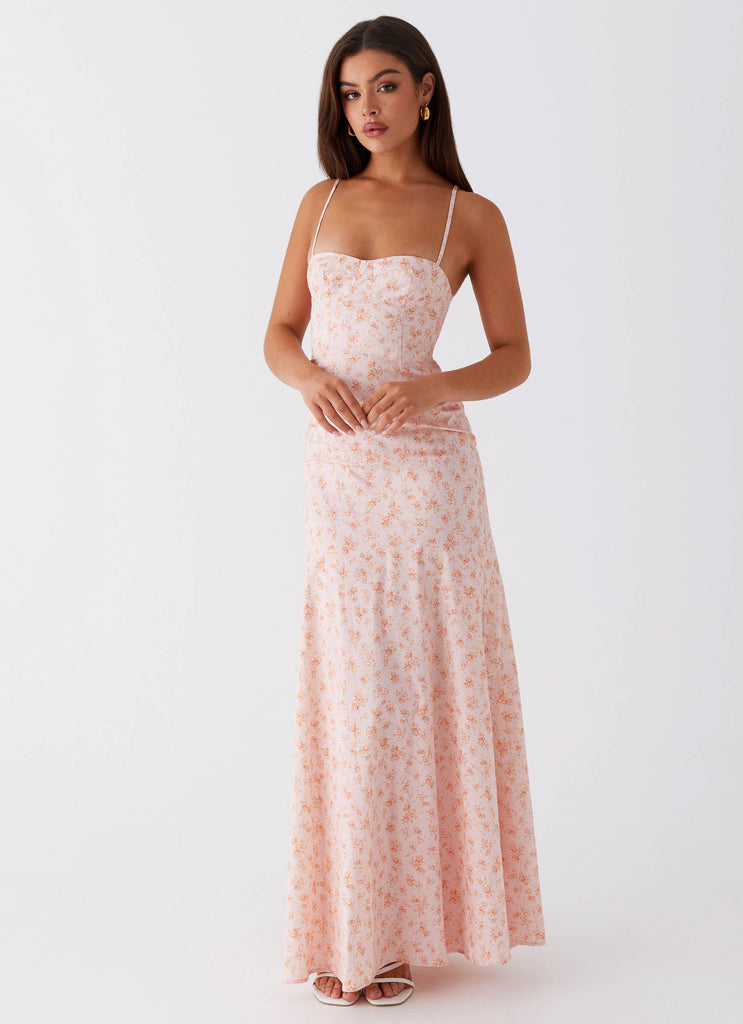 Britney Maxi Dress - Pink Ditsy Floral Peppermayo US Britney Maxi Dress - Pink Ditsy Floral Peppermayo US