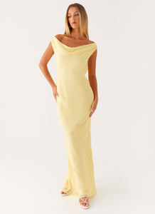Brittany Chiffon Maxi Dress - Pastel Yellow Pastel Yellow / US 8 Brittany Chiffon Maxi Dress - Pastel Yellow Pastel Yellow / US 8
