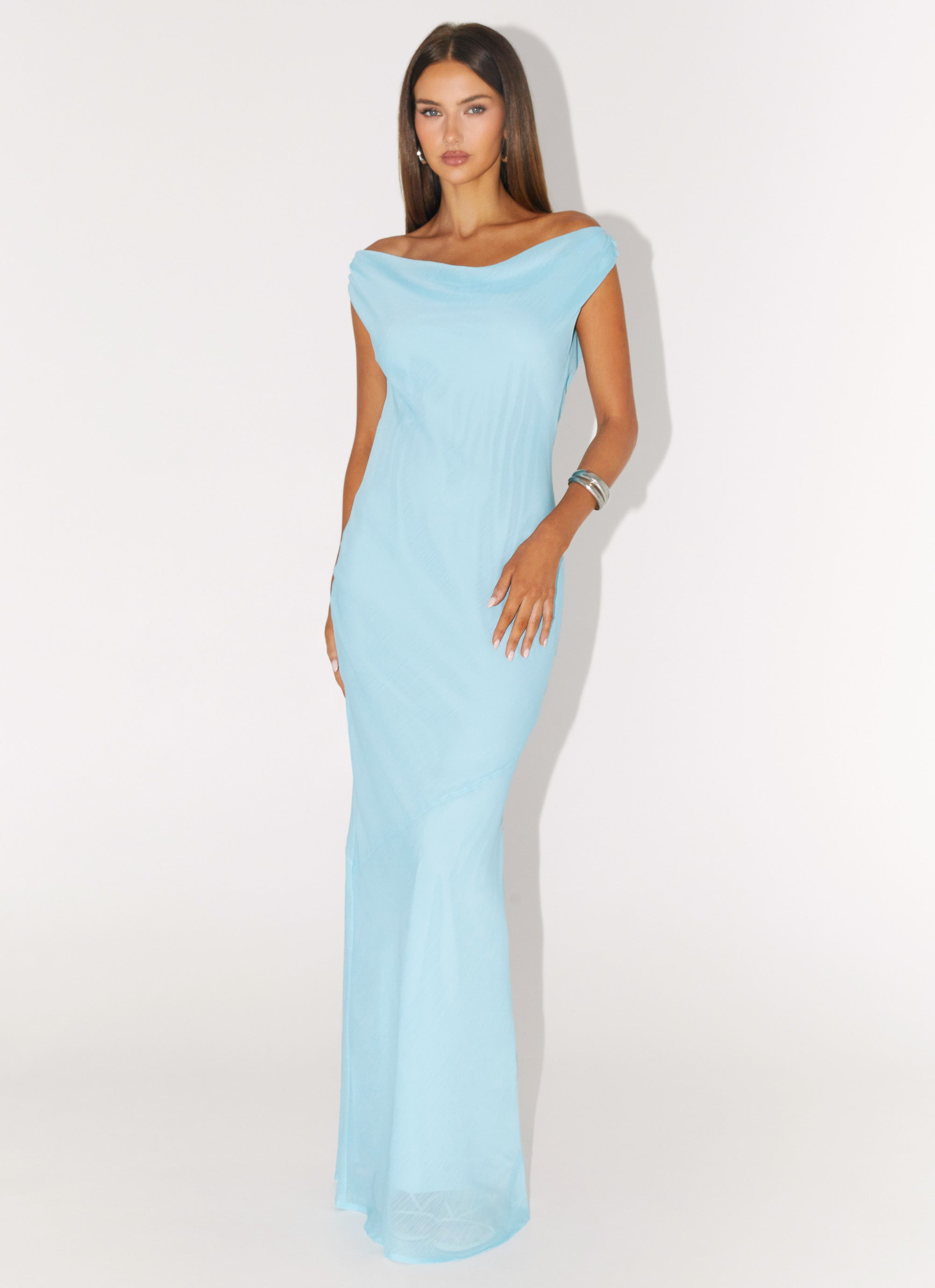 Brittany Chiffon Maxi Dress - Turquoise Turquoise / US 18 Brittany Chiffon Maxi Dress - Turquoise Turquoise / US 18