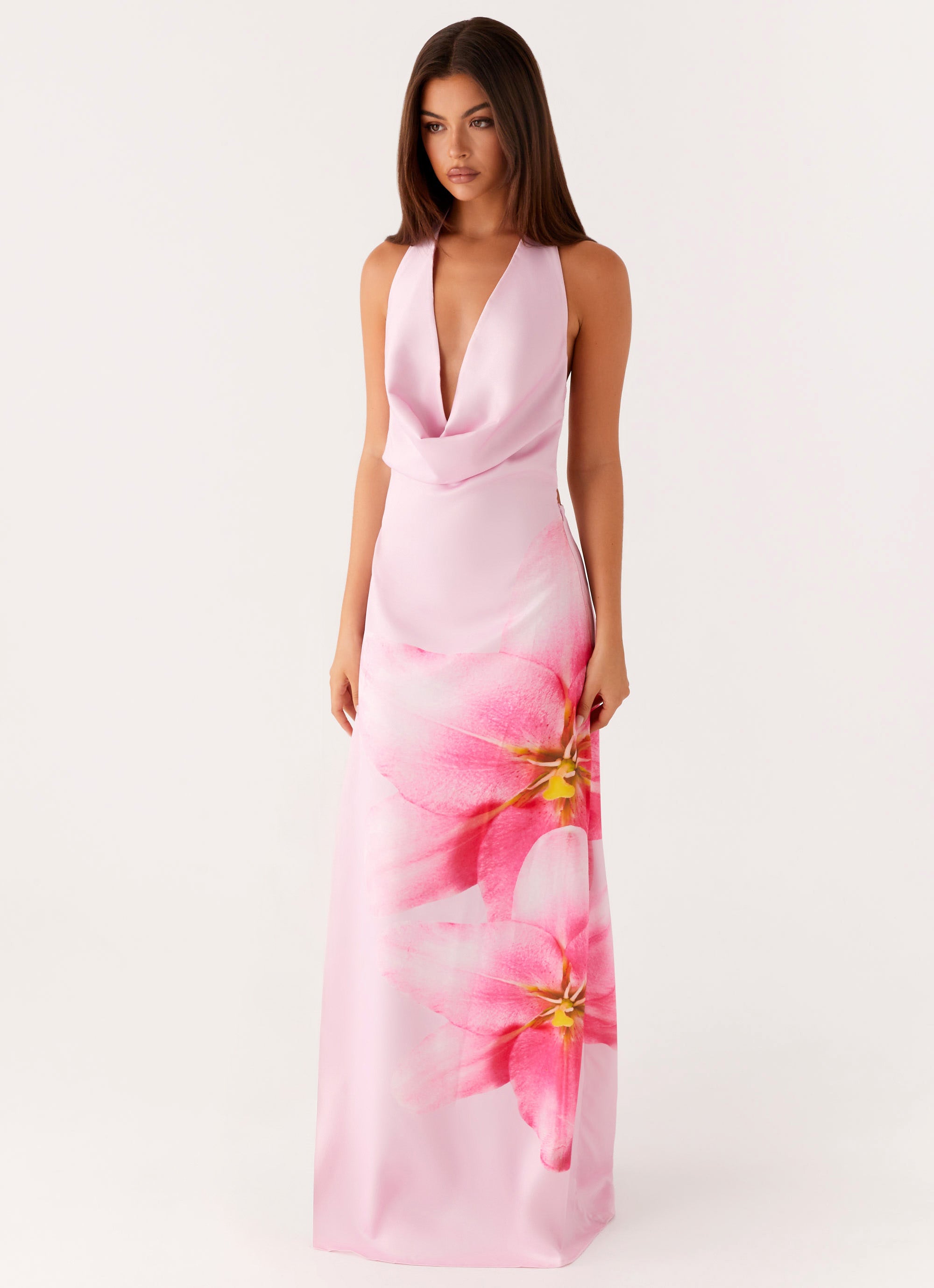 Bryony Cowl Maxi Dress - Pink Pink / US 10 Bryony Cowl Maxi Dress - Pink Pink / US 10