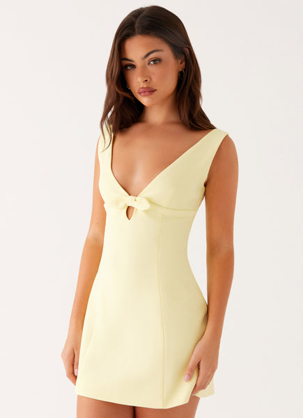 Caitlin-Mini-Dress-Yellow-