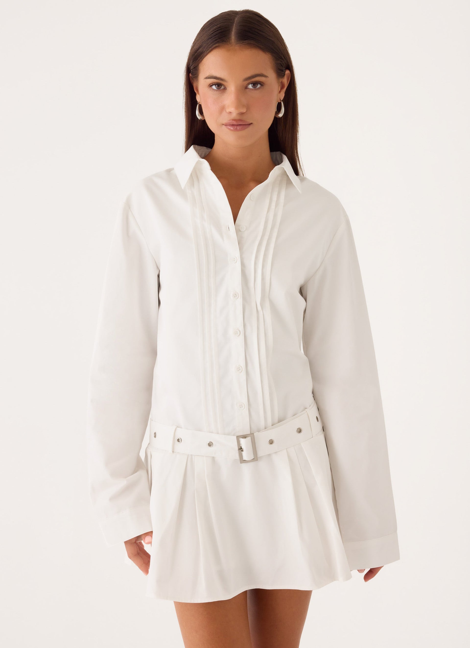 White Sorority Dress | Calipso Shirt Dress