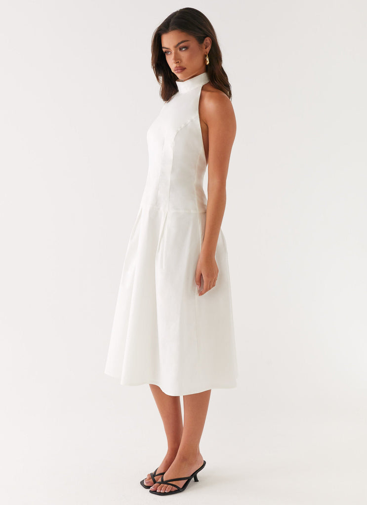 Calla Halter Midi Dress - White Peppermayo US Calla Halter Midi Dress - White Peppermayo US