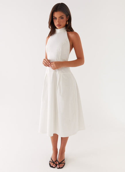 bubble hem halter dress Picture Perfect Bubble Hem Halter Dress (Black & White) main image 0