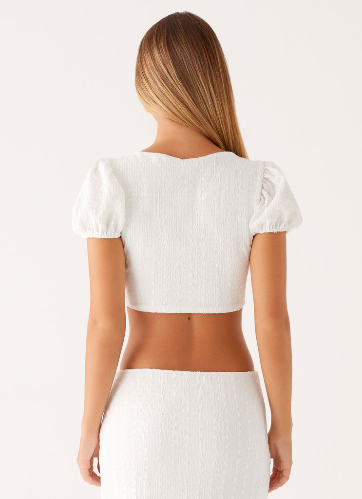 Cammy Tie Top - White