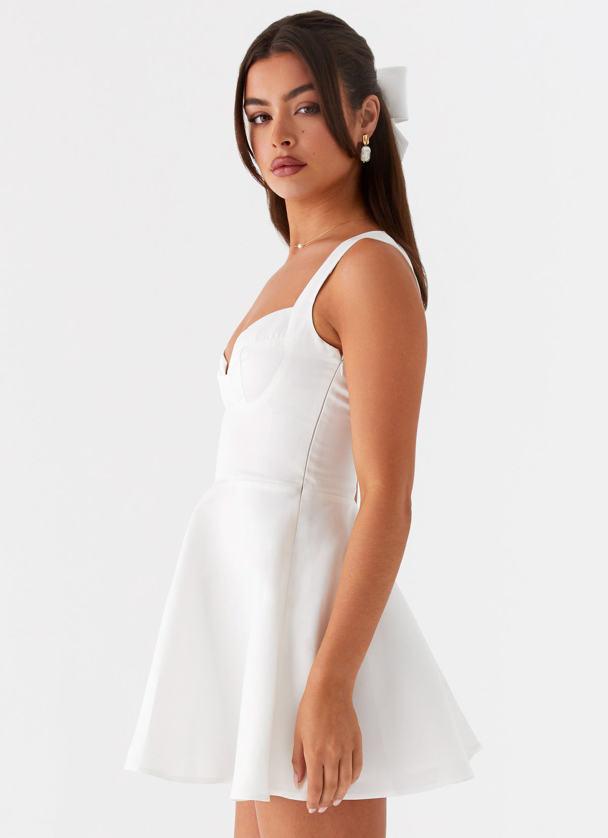 peppermayo white mini dress Sorority | Della Strapless Dress Size AU 8 / US 4 garment measurements Peppermayo Dress Mini White Size