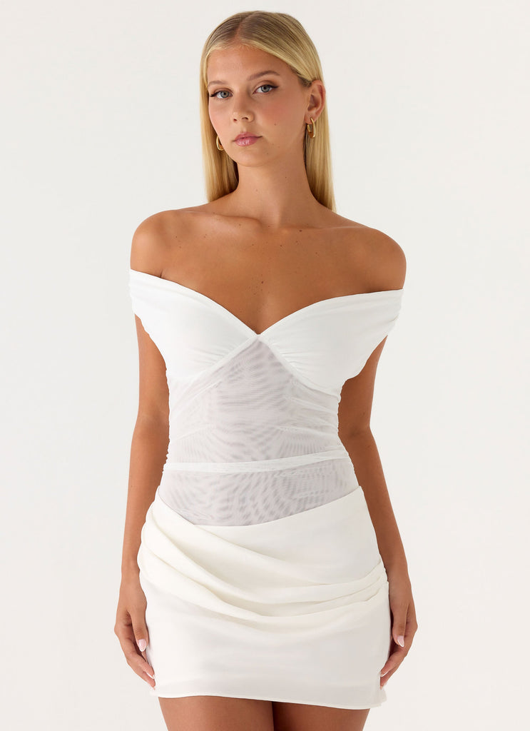 Candid Cupro Mini Dress - Ivory