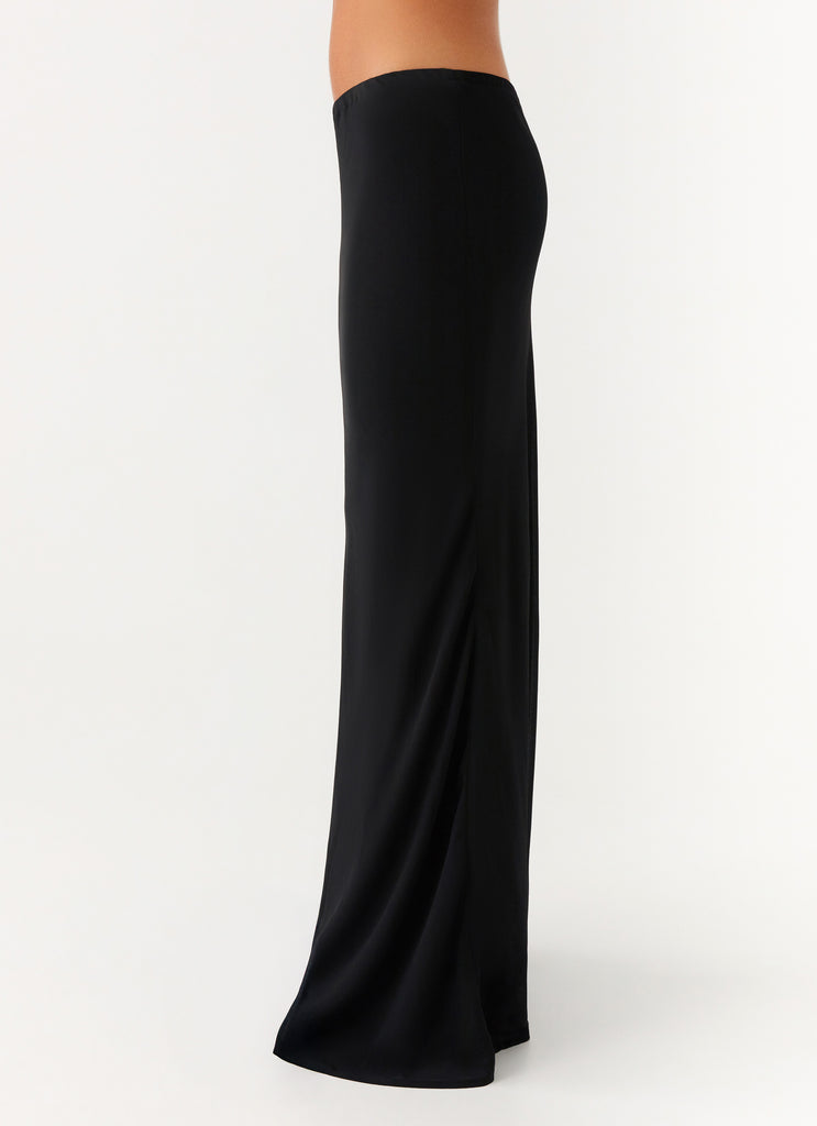 Canyon Chiffon Maxi Skirt - Black