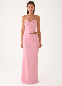 Carella Strapless Maxi Dress - Pink