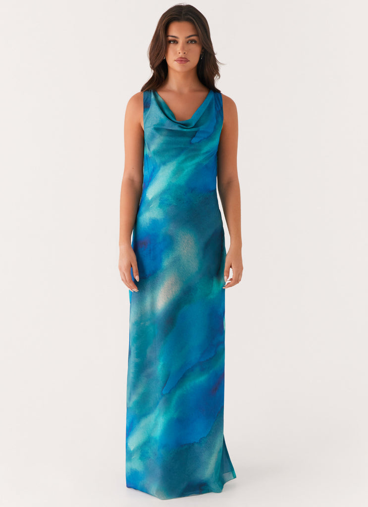 Carelle Maxi Dress - Blue Tie Dye