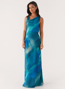 Carelle Maxi Dress - Blue Tie Dye