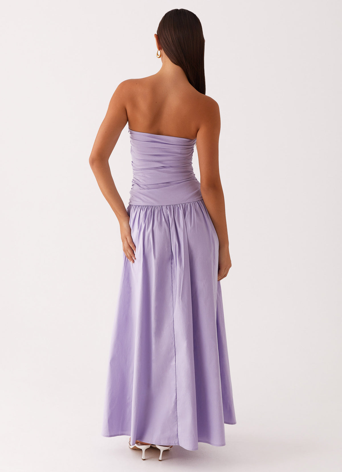 lavender maxi dress Wedtrend Women Flower Bridesmaid A-Line Spaghetti Straps Pleated Long Wedding Party Dress, Lavender Flower / US16 fuller skirt allows room for hips Andria maxi dress in lavender