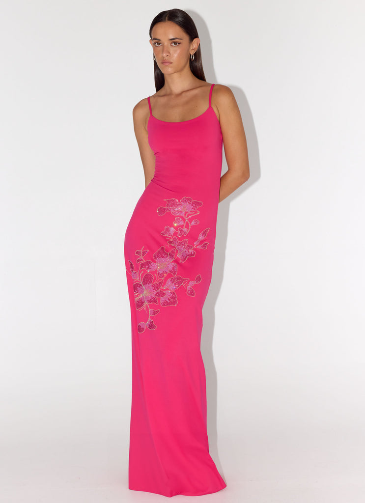 Carmine Embellished Maxi Dress - Fuchsia Fuchsia / US 4 Carmine Embellished Maxi Dress - Fuchsia Fuchsia / US 4