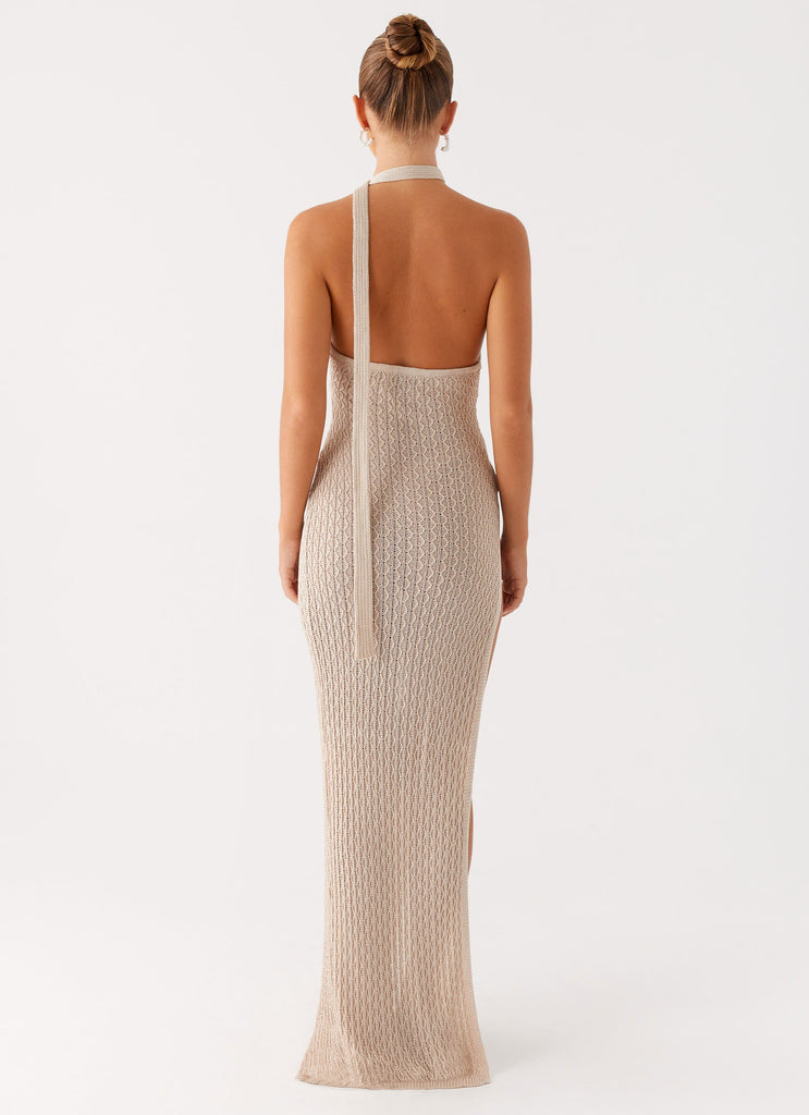 Carryn Knit Maxi Dress Hot Beige 4