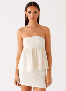 Cassie Tube Top Oat 4 Peppermayo