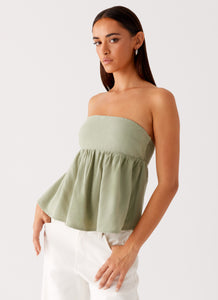 Cassie Tube Top Sage 5 Peppermayo