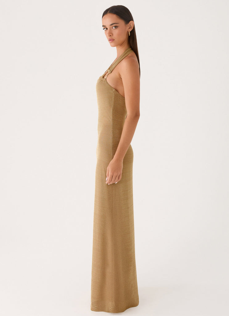 Cassira Shimmer Maxi Dress - Shimmer Gold Shimmer Gold / US 2 Cassira Shimmer Maxi Dress - Shimmer Gold Shimmer Gold / US 2