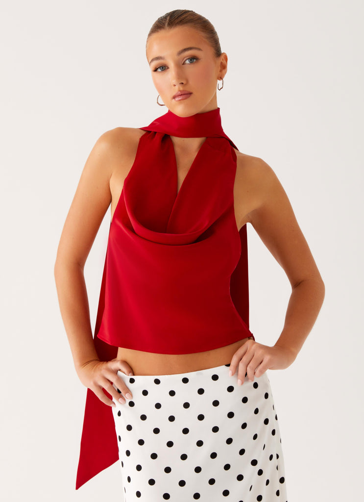 Catching Feelings Top - Red