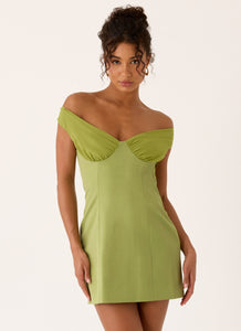 Caterina Mini Dress - Fern Green