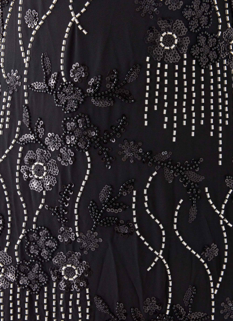 Celandine Beaded Maxi Dress - Black