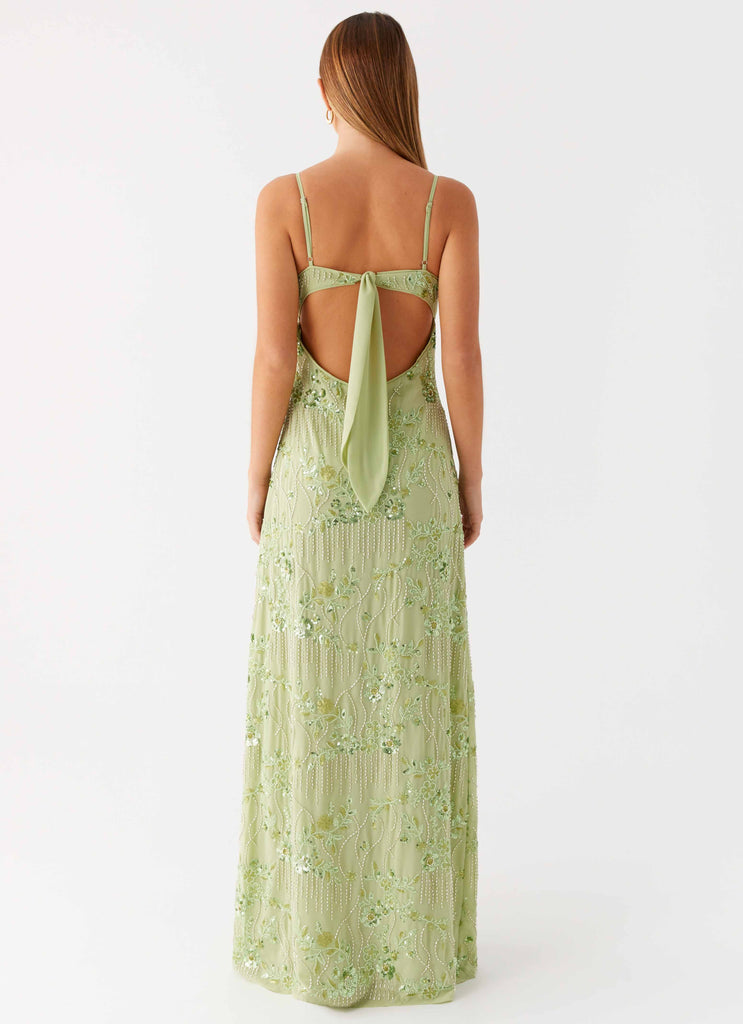 Celandine Beaded Maxi Dress - Lime Peppermayo US Celandine Beaded Maxi Dress - Lime Peppermayo US