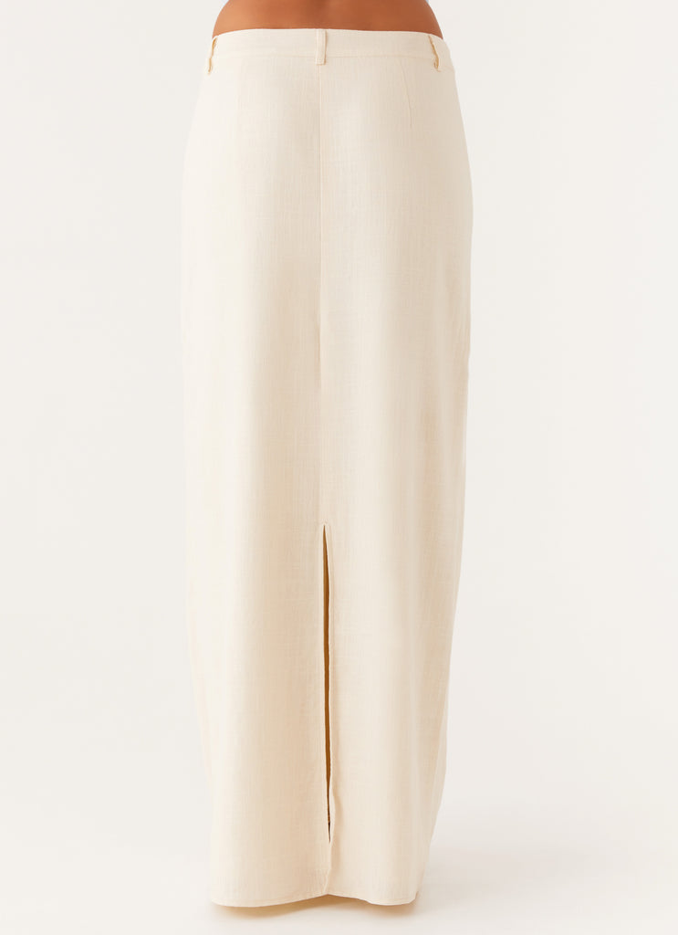 Celeste Linen Maxi Skirt - Ivory