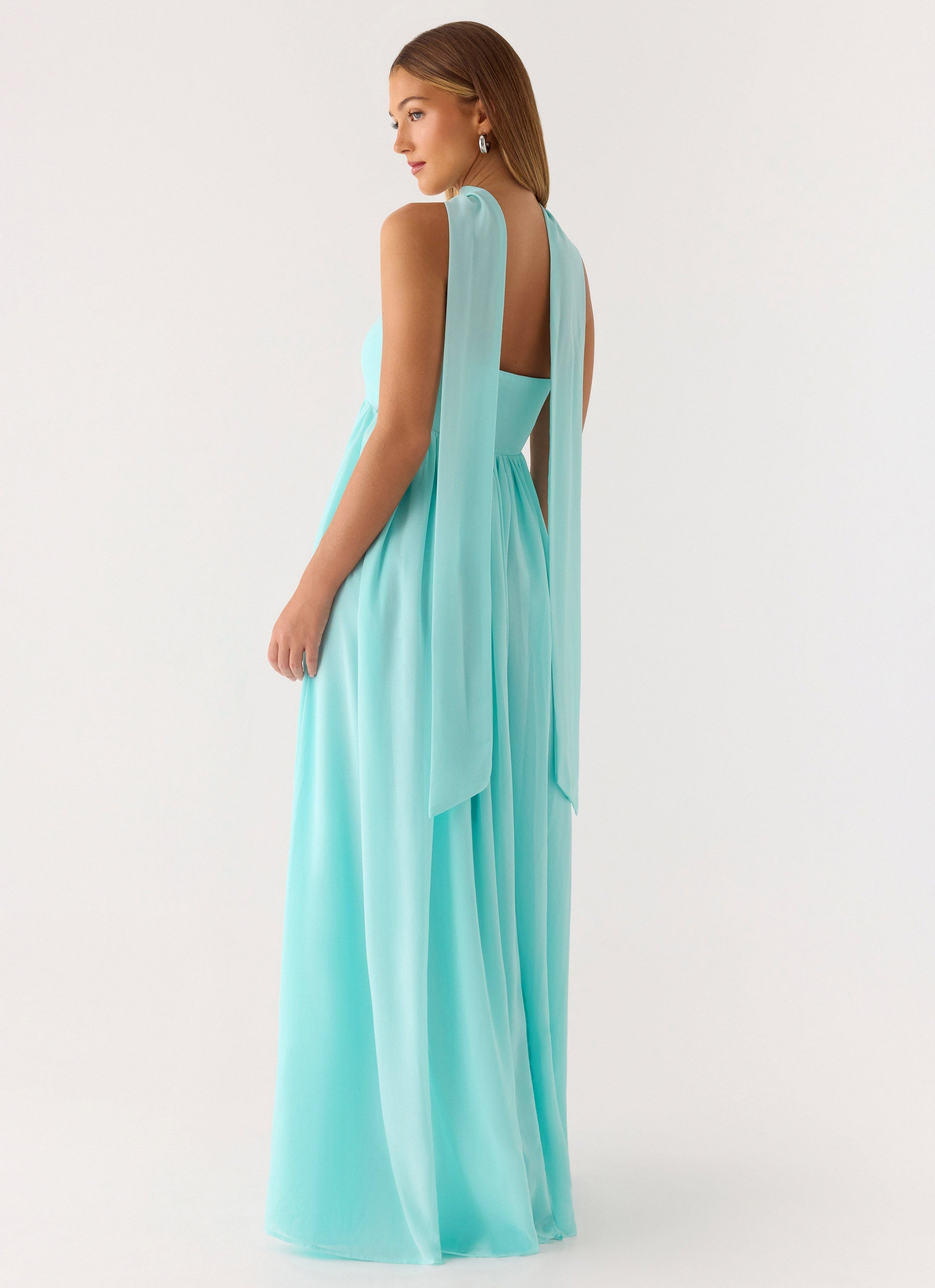 Celestino Scarf Maxi Dress - Aqua Peppermayo US Celestino Scarf Maxi Dress - Aqua Peppermayo US