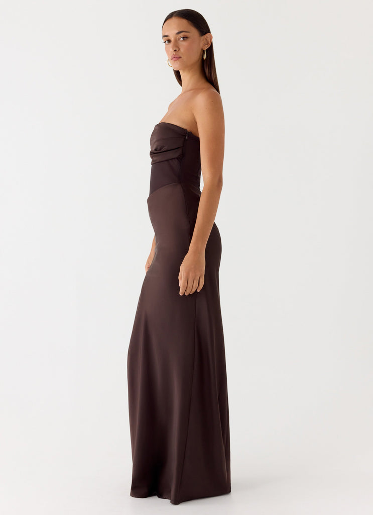 Champagne Skies Maxi Dress - Chocolate Chocolate / US 18 Champagne Skies Maxi Dress - Chocolate Chocolate / US 18