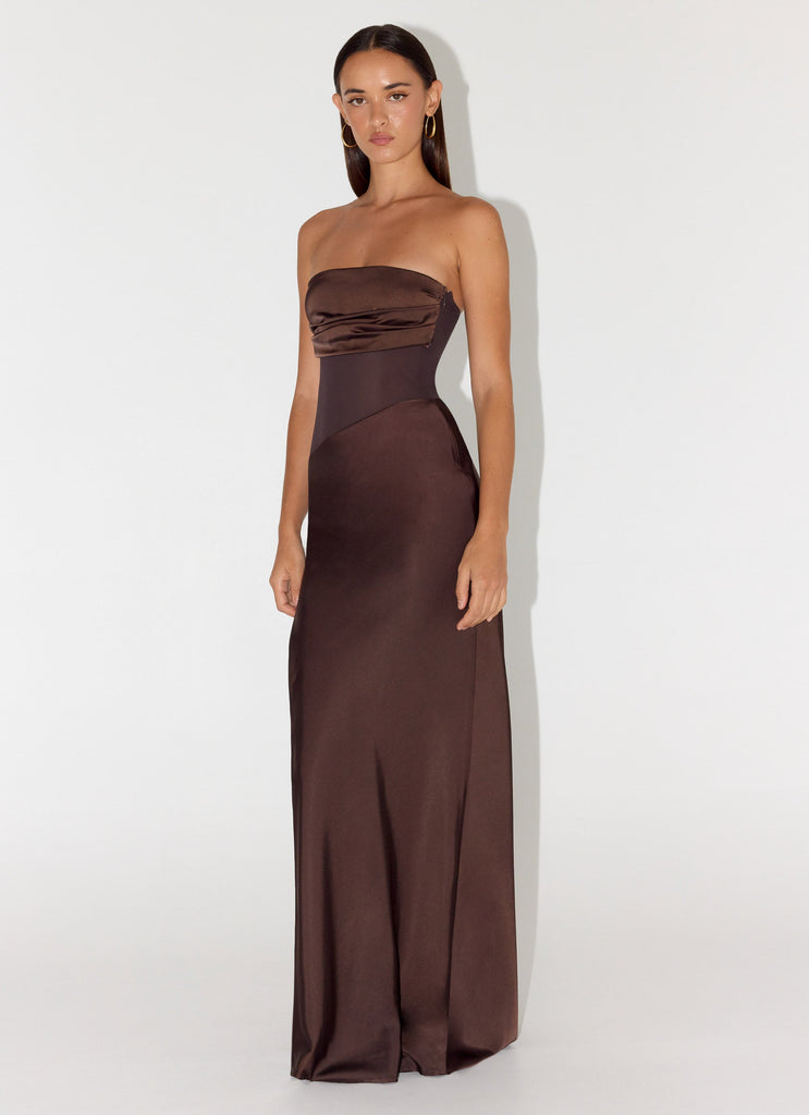 Champagne Skies Maxi Dress - Chocolate Chocolate / US 18 Champagne Skies Maxi Dress - Chocolate Chocolate / US 18