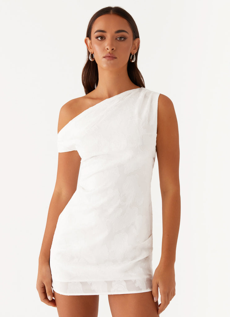 Channing One Shoulder Mini Dress - White Peppermayo US Channing One Shoulder Mini Dress - White Peppermayo US