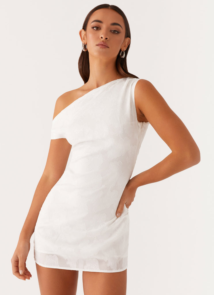 Channing One Shoulder Mini Dress - White Peppermayo US Channing One Shoulder Mini Dress - White Peppermayo US