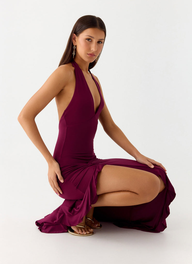 Charmed By You Maxi Dress - Plum Peppermayo US Charmed By You Maxi Dress - Plum Peppermayo US
