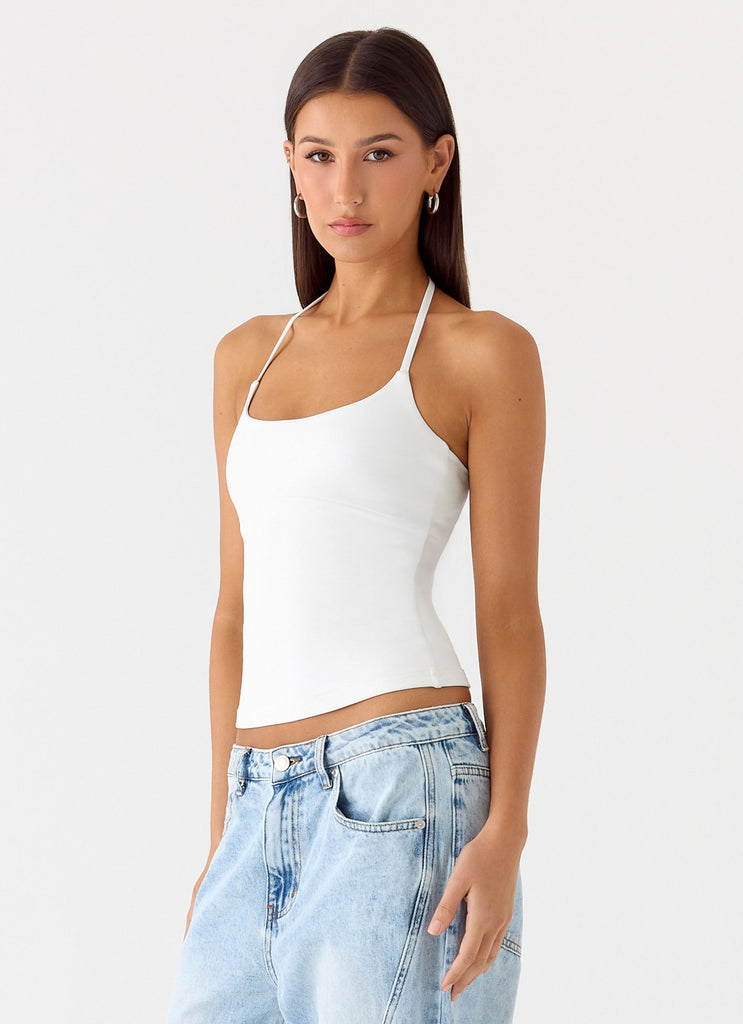 Chauncey Halter Top - White