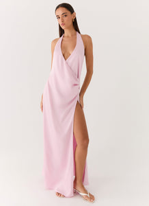 Chellie Wrap Maxi Dress - Pink