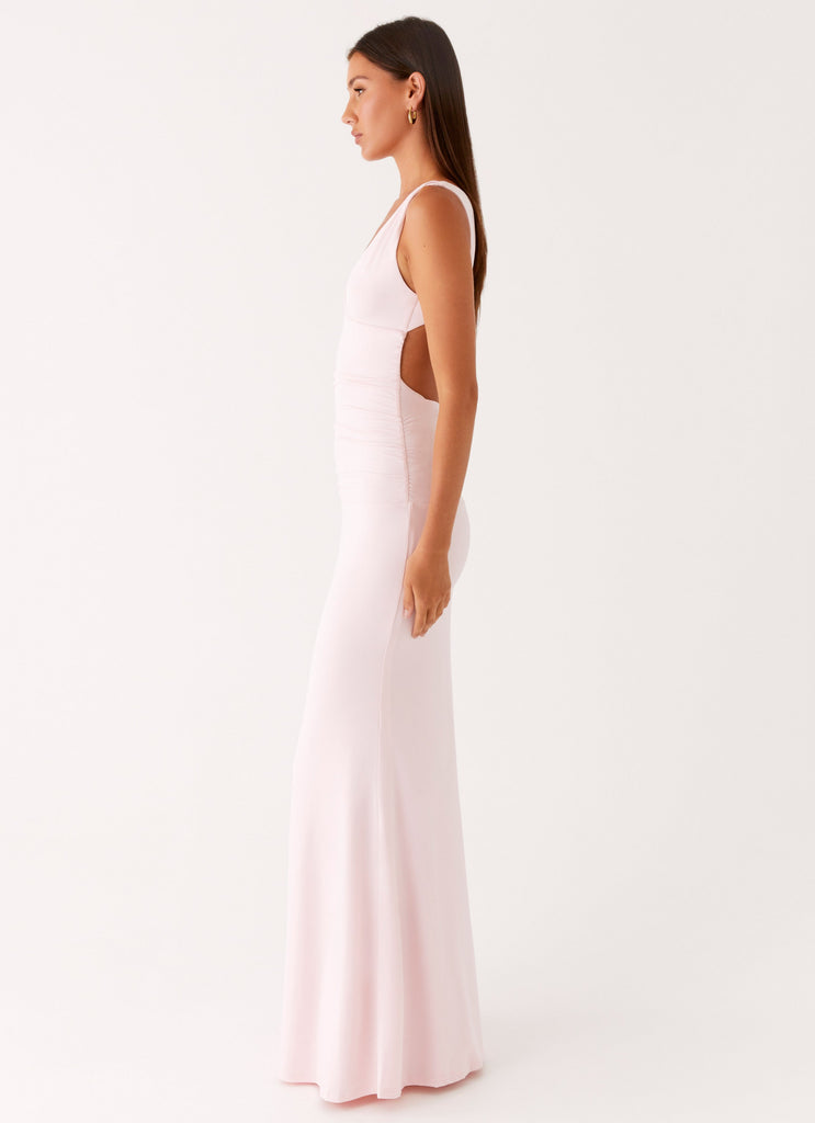 alderwood mall pastel pink dresses Aje Violette Bubble Hem Maxi Dress Pastel Pink The Closet Collective Hire
