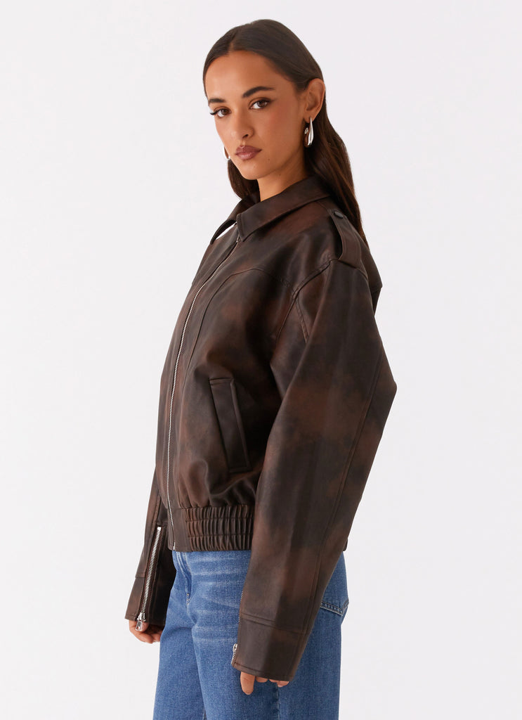 Chicago Bomber Jacket - Chocolate