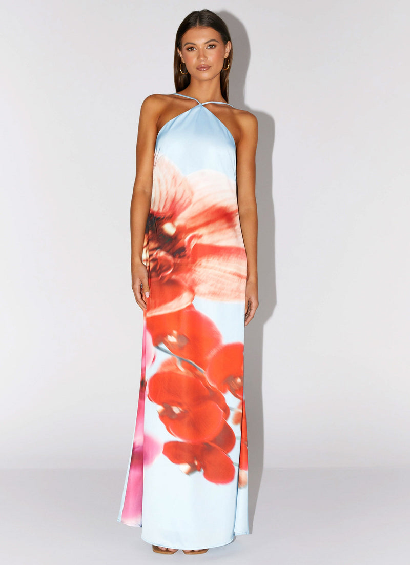 Chloe Maxi Dress - Turquoise Bloom