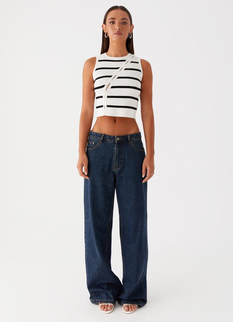 Womens Chromatic Charm Knit Top in the colour Ivory in front of a light grey background
