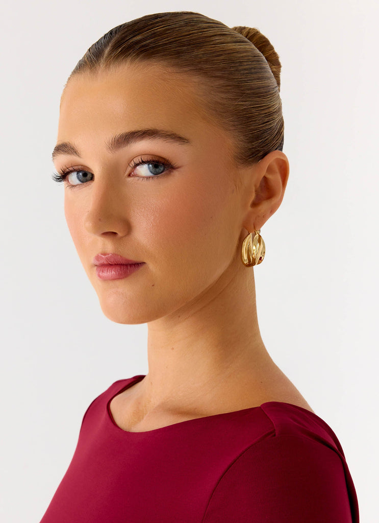 Chrome Crush Earrings - Gold